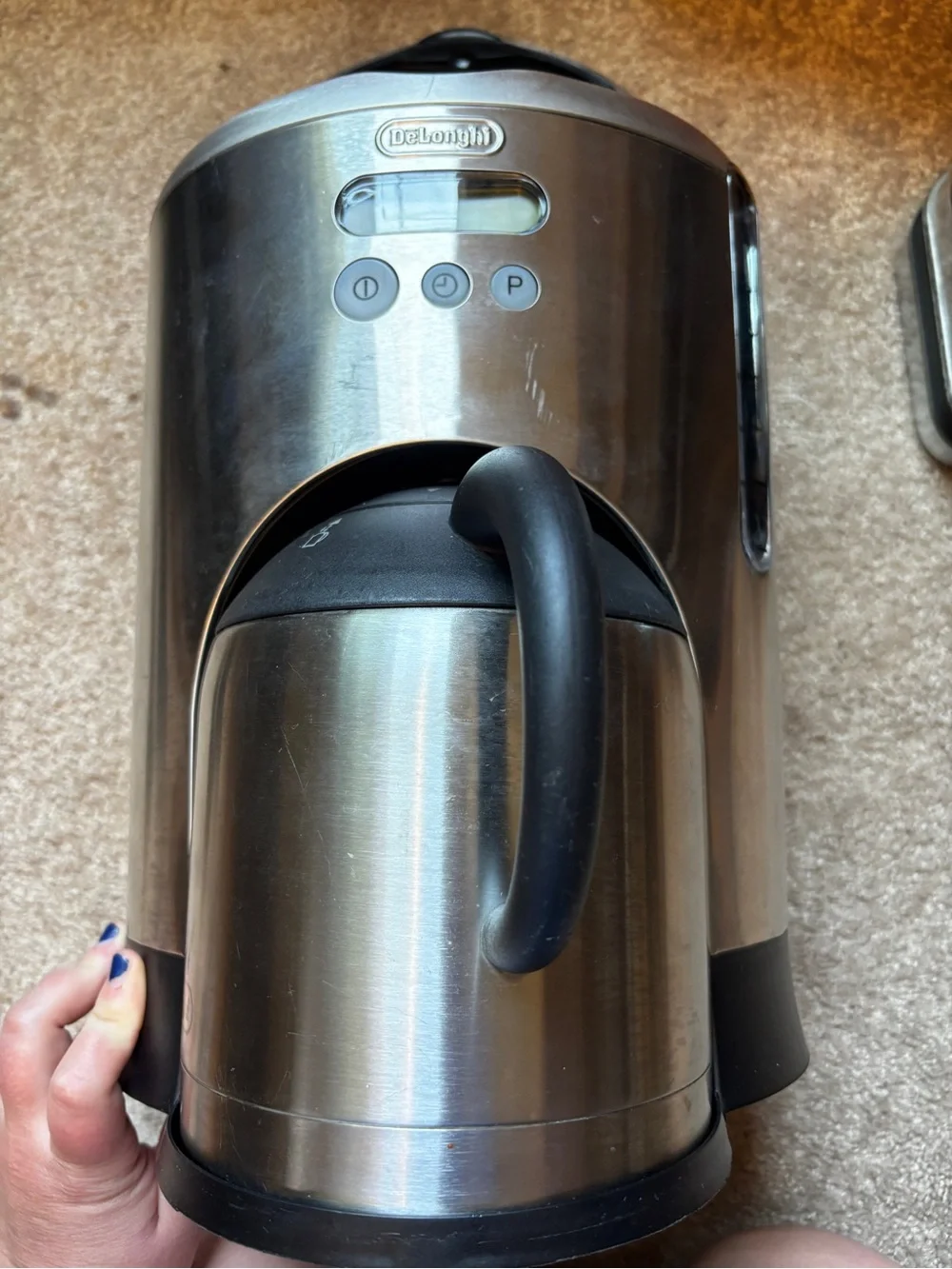 De'Longhi Stainless Steel Coffee Maker - Silver with Black Accents